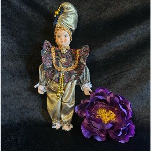 Porcelain Jester Doll by Dekorationsartikel Kein Spielzeug Germany